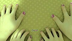 Milf lesbian with big tits and ass dominates young girl in 3d scene