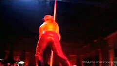 The bustiest stripper ever dances with clothes ripped and huge tits