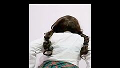 Her wet ass orgasm after school