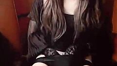 quiet crossdressing boy masturbates silently in video