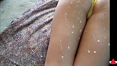 Teen feels lotion loads squirting on tight hot ass