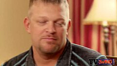 Couples hanging in jacuzzi for steamy foreplay