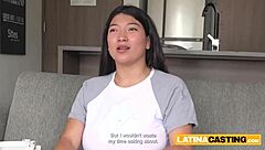 I watched this plumper asian latina get titty-fucked after deep throat blowjob