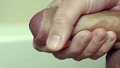 Homemade Solo Cock Cums in Slow Motion Close Up