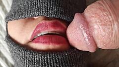 Amateur blowjob up close and personal with a black cock fetish