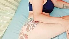 Big tits bouncing while I fuck my dildo