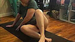Is This Hot Milf's Morning Yoga Routine Hiding Something Seductive With Her Big Ass?
