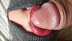 closeup blowjob with big cock pov