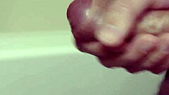 Homemade Solo Cock Cums in Slow Motion Close Up