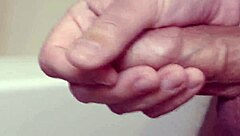 Homemade Solo Cock Cums in Slow Motion Close Up