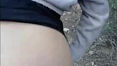 puta caliente recibe leche y nalgadas creampie al aire libre