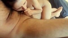 Hot young girl sucking dick and flashing her pussy!