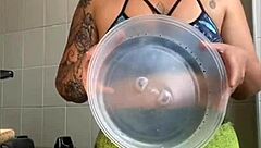 married woman records cooking videos but really wants to show swollen pussy