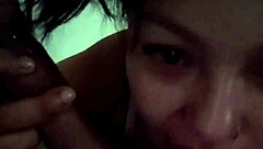 Real homemade deep throat video with 100% amateur Latina MILF and horny amateur babe