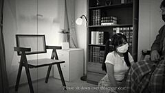 Feeling the passion in asian classic casting interview with beautiful retro beauty