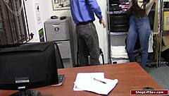 Black babe fucked for stealing phones