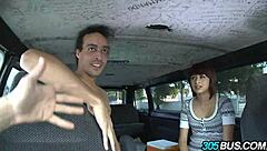 Watch this short redhead teen 18+ slut fuck for cash in the car!