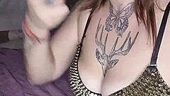 Latina slut fucks her ass with dildo alone and cums hard