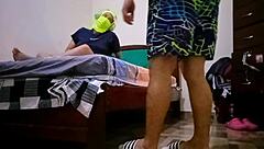 Horny stepdaughter's hairy pussy and a messy blowjob scene