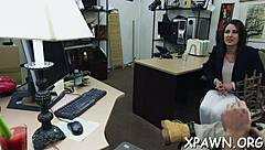 sexy harlot fucks in shop without shying away