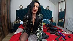milfycalla teases impotent husband in satin robe with dirty talk