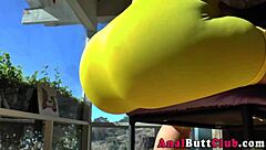 ho booty gets fucked with toy, leading to gaping and anal pleasure with big tits