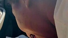 she takes big black cock cum in mouth in car