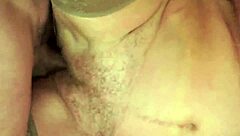 Cum shower for the busty MILF and the amateur grandpa