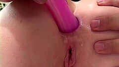 Mother in Law Pason Sucks Big Cock with Handjob and Anal Finger in Fishnets on Bed