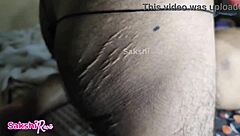 Desi girl's big pussy rubbed in bedroom