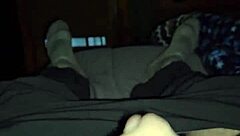 Hot blonde wife seduces while giving a blow job