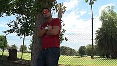 michelle le bends over for quickie fuck