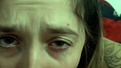 i got him to lose the football match by giving a blowjob and creampie, with my small tits