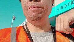 amsr sfw asian amateur solo walking about during work in public outdoor city street