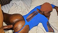 ebony lover gets pounded doggystyle until squirting with monster cock