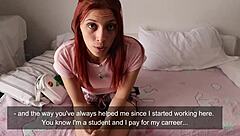 Redhead Babysitter Sloppy Blowjob Fuck