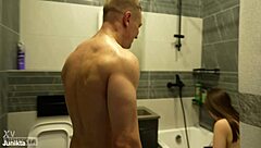 he came and fucked girlfriend in shower without letting her wash!