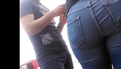 Teen Latina Shows Big Candid Ass In Tight Jeans