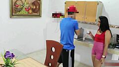 dude, horny stepson bangs his milf stepmom while home alone!