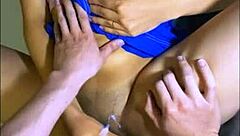 Shy college girl gets tight and wild with tutor