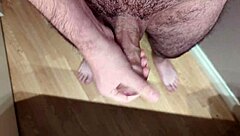 Solo Masturbation With Monster Cock Close Up, Failed Cumshot Attempt