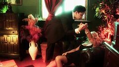 Tyler Receives Facial Cumshot From Classy Dude's Cock In Lingerie And Heels.