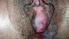 Neighbor seduction with wet pussy and rough action