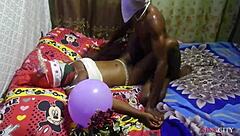 Skinny teen presents wet pussy as Christmas gift