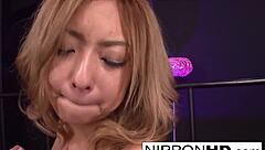 Beautiful Japanese woman seduces him to touch her hairy genitals