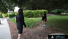 Petite student gets disciplined by mature teacher MILF