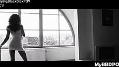 The skinny milf sierra's butthole gets stretched roughly by big black cock in doggystyle