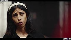 slutty maid gets fucked hard by lesbian master