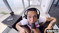 Short-haired pawg gia bounces on bbc for neighbors