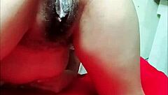 que buena cogida disfruto en estilo perrito con creampie interracial